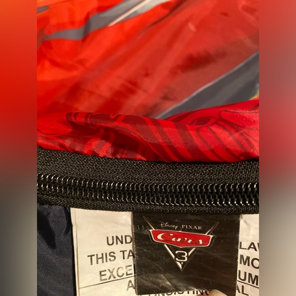 Disney Pixar Lightning McQueen Cars 3 Camping/Sleeping Bag Made in USA 28”x56” - Picture 5 of 5